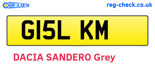 G15LKM are the vehicle registration plates.