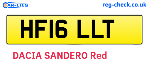 HF16LLT are the vehicle registration plates.