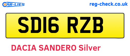 SD16RZB are the vehicle registration plates.