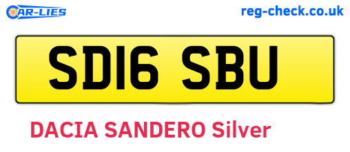 SD16SBU are the vehicle registration plates.