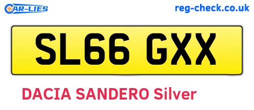 SL66GXX are the vehicle registration plates.