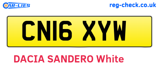 CN16XYW are the vehicle registration plates.
