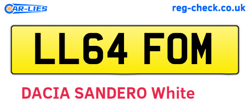 LL64FOM are the vehicle registration plates.