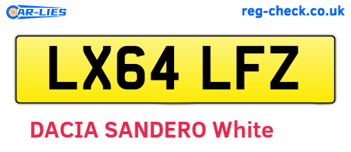 LX64LFZ are the vehicle registration plates.