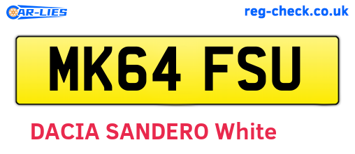 MK64FSU are the vehicle registration plates.