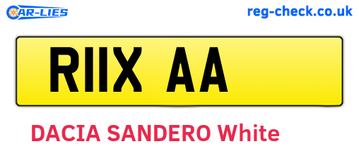 R11XAA are the vehicle registration plates.