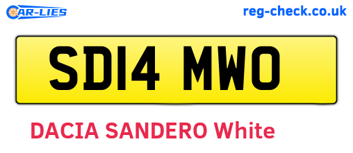 SD14MWO are the vehicle registration plates.