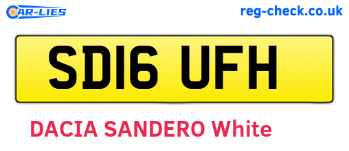 SD16UFH are the vehicle registration plates.