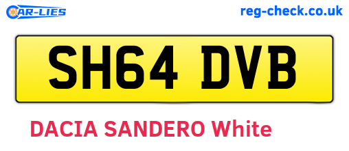 SH64DVB are the vehicle registration plates.