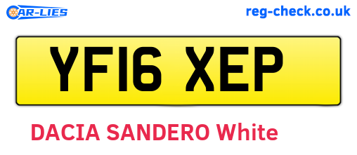 YF16XEP are the vehicle registration plates.