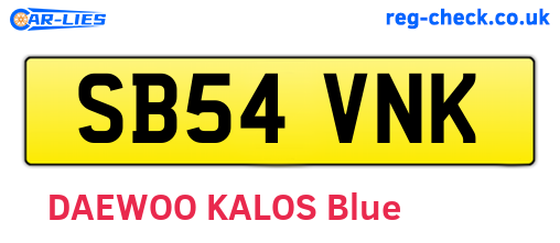 SB54VNK are the vehicle registration plates.
