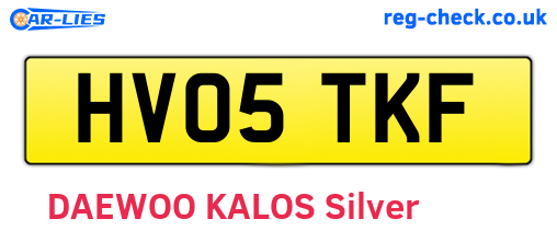 HV05TKF are the vehicle registration plates.