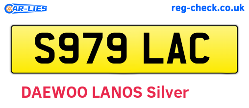 S979LAC are the vehicle registration plates.