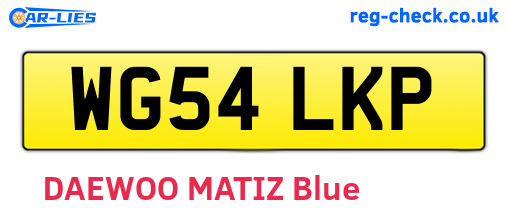 WG54LKP are the vehicle registration plates.
