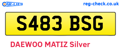 S483BSG are the vehicle registration plates.