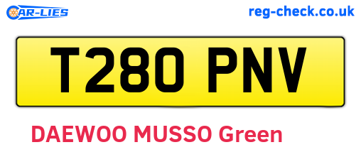 T280PNV are the vehicle registration plates.