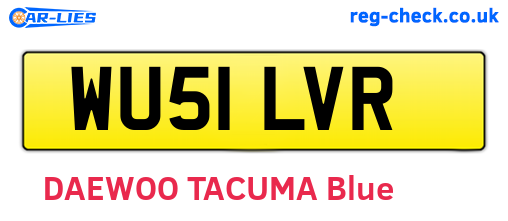 WU51LVR are the vehicle registration plates.