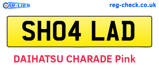 SH04LAD are the vehicle registration plates.