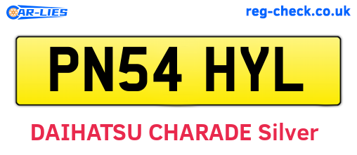 PN54HYL are the vehicle registration plates.