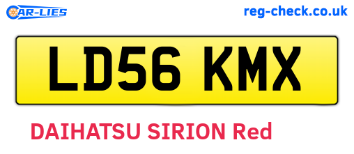 LD56KMX are the vehicle registration plates.