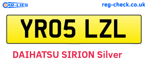 YR05LZL are the vehicle registration plates.
