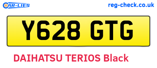Y628GTG are the vehicle registration plates.