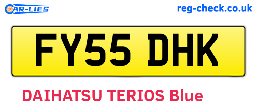 FY55DHK are the vehicle registration plates.