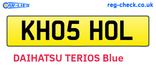 KH05HOL are the vehicle registration plates.