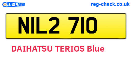 NIL2710 are the vehicle registration plates.