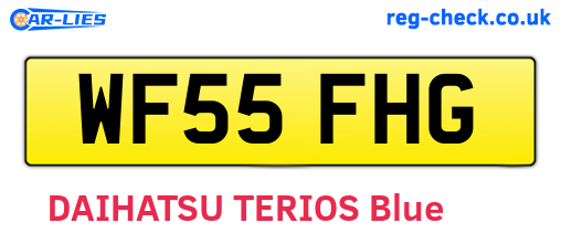 WF55FHG are the vehicle registration plates.