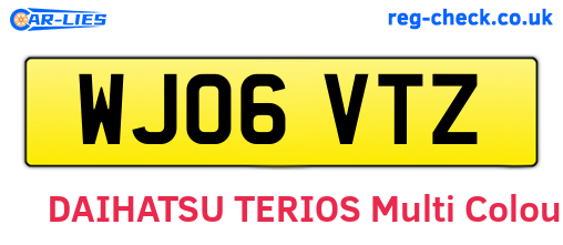 WJ06VTZ are the vehicle registration plates.