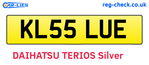 KL55LUE are the vehicle registration plates.