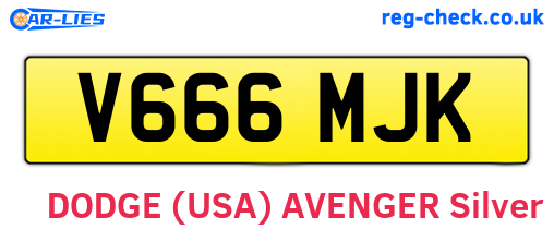 V666MJK are the vehicle registration plates.