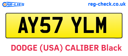 AY57YLM are the vehicle registration plates.