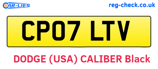 CP07LTV are the vehicle registration plates.