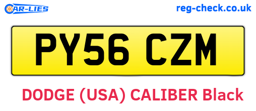 PY56CZM are the vehicle registration plates.