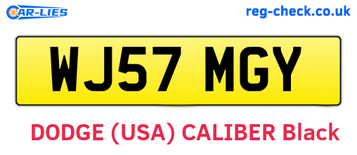 WJ57MGY are the vehicle registration plates.