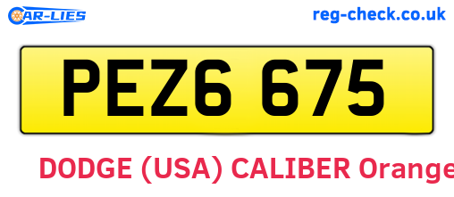 PEZ6675 are the vehicle registration plates.