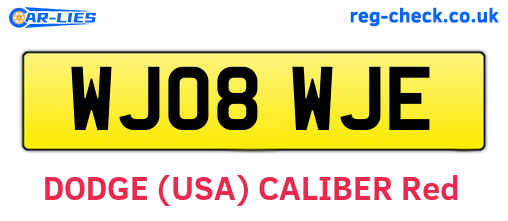 WJ08WJE are the vehicle registration plates.