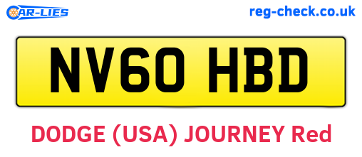 NV60HBD are the vehicle registration plates.