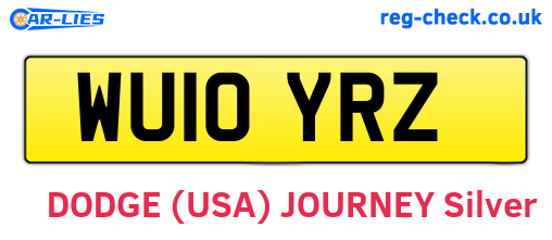 WU10YRZ are the vehicle registration plates.