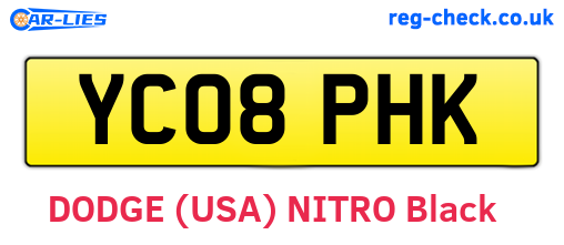 YC08PHK are the vehicle registration plates.