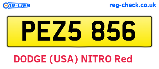 PEZ5856 are the vehicle registration plates.