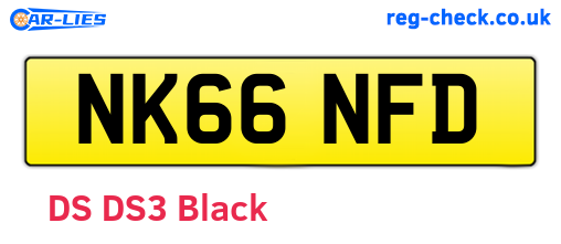 NK66NFD are the vehicle registration plates.