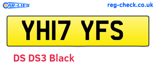 YH17YFS are the vehicle registration plates.