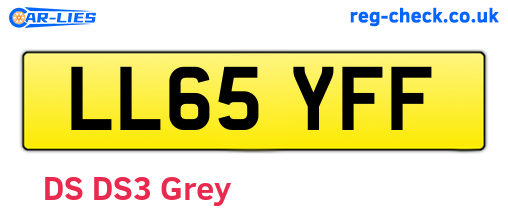 LL65YFF are the vehicle registration plates.