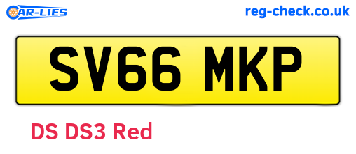 SV66MKP are the vehicle registration plates.