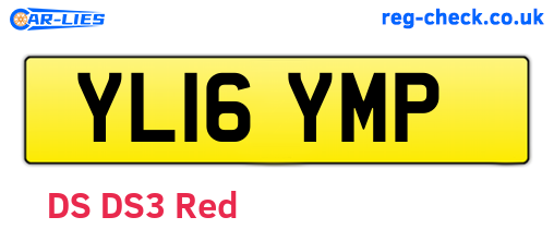 YL16YMP are the vehicle registration plates.
