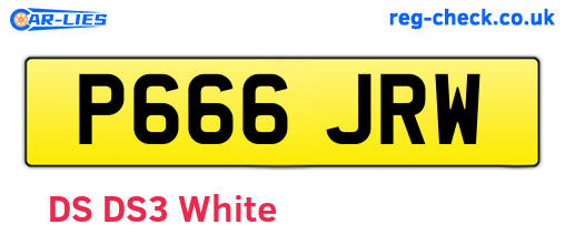 P666JRW are the vehicle registration plates.