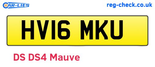 HV16MKU are the vehicle registration plates.